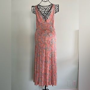 Free people vintage backless midi dress in multi Color